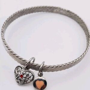 Monet Stamped Twisted Collectible Charm Bracelet